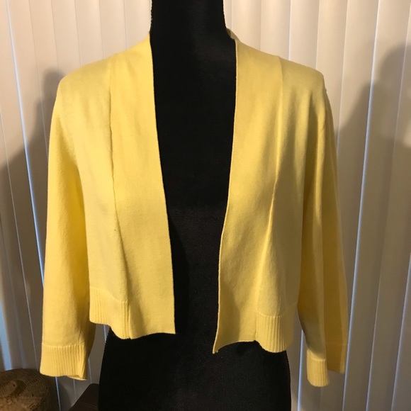 Cato Sweaters - Large Yellow shrug in 80% cotton & 20% Nylon